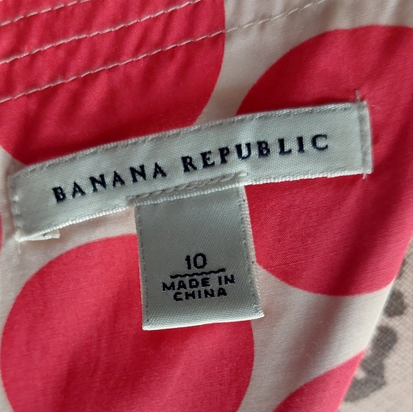 Banana Republic pink/ fushia Polka dot dress size 10 - Picture 8 of 11